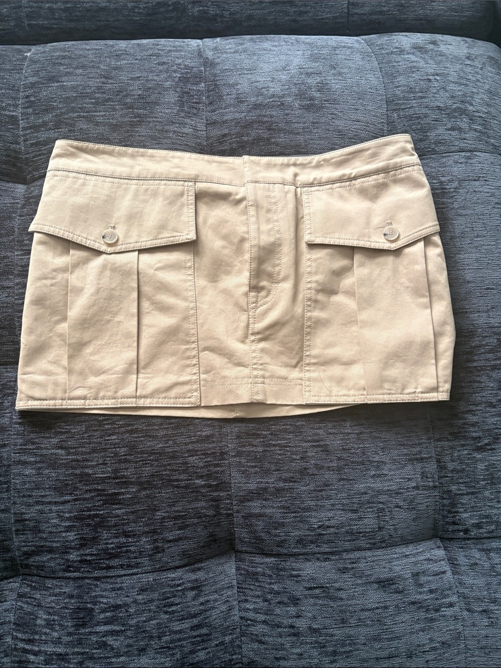 Filippa K Beige Cargo Pocket Mini Skirt for Women - Casual Utility European 36